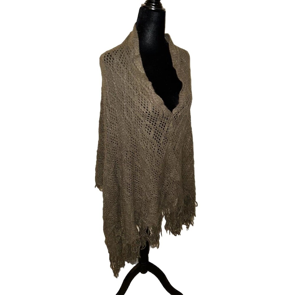 Nicole K Women’s One Size Brown Pullover Brown Shawl